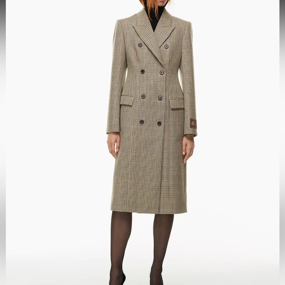 Babaton figure coat in houndstooth print - Picture 5 of 7